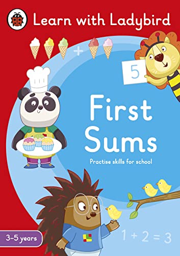 First Sums: A Learn with Ladybird Activity Book 3-5 years: Ideal for home learning (EYFS) von Ladybird